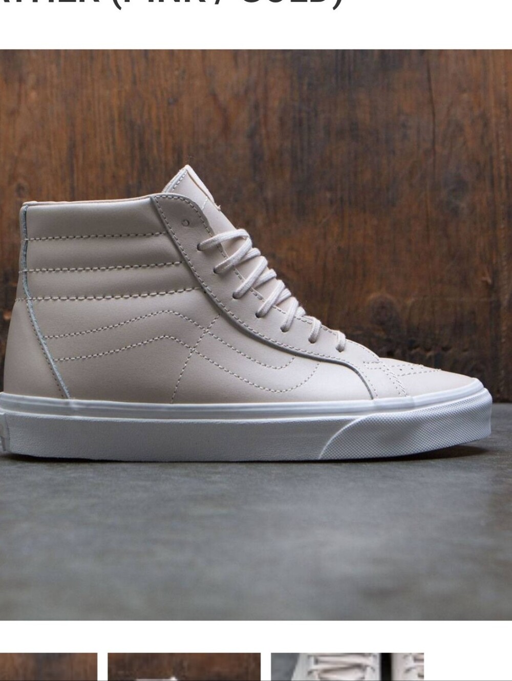 Vans High-Top Sneakers in Light Bone and White - Picture 1 of 8